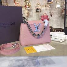 AAA Louis Vuitton M42935 Capucines Mini Chain Taurillon Leather Pink