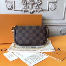 Replica Louis Vuitton N58009 Mini Pochette Accessoires Damier Ebene