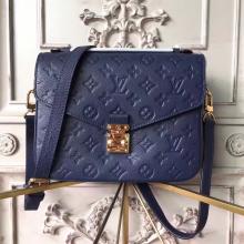 Louis Vuitton M41487 Pochette Metis Monogram Empreinte Leather Navy