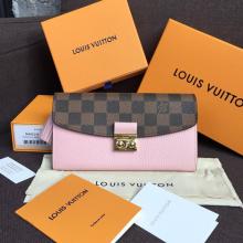 Louis Vuitton N60215 Croisette Wallet Damier Ebene Canvas Magnolia Replica