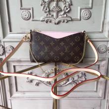 Louis Vuitton M44037 Pallas Monogram Canvas Leather Clutch Bag Rose Poudre Replica