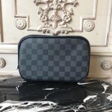 Louis Vuitton N47522 Toilet Pouch PM Damier Graphite Canvas Replica