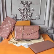 Louis Vuitton M62944 Pochette Felicie Monogram Vernis Leather Nude LV0557