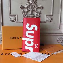 Louis Vuitton X Supreme Brazza Wallet Epi Red M60622