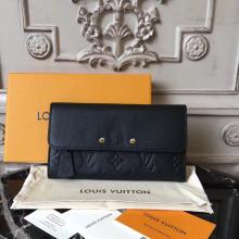 AAA Louis Vuitton M61833 Pont-Neuf Wallet Monogram Empreinte Leather Noir