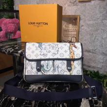 Louis Vuitton M54254 Monogram Savane Canvas Messenger PM Bag White Replica