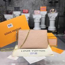 AAA Louis Vuitton M63919 POCHETTE DOUBLE ZIP Monogram Empreinte Leather Beige Dore LV0753