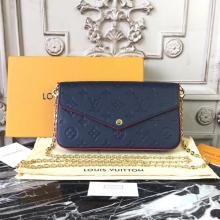 Louis Vuitton M64099 Luxury Monogram Leather Pochette Felicie Bag Marine Rouge Replica LV0778