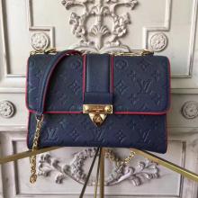 Louis Vuitton M43394 Saint Sulpice PM Monogram Empreinte Leather Marine Rouge Replica