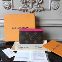 Louis Vuitton M60709 Card Holder Monogram Canvas Hotpink