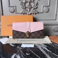 Louis Vuitton N64447 Clapton Wallet In Damier Canvas And Leather Magnolia Replica