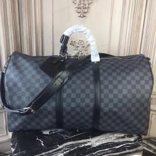 Louis Vuitton N41413 Keepall Bandouliere 55 Damier Graphite Canvas