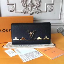 Louis Vuitton M64551 Capucines Wallet Taurillon Leather Noir