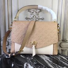 Louis Vuitton M43619 Blanche MM Monogram Empreinte Leather Papyrus Creme Replica