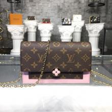 Louis Vuitton M67405 FLORE CHAIN WALLET Monogram Canvas Magnolia