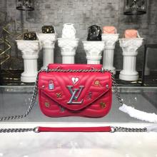 AAA Louis Vuitton M53213 New Wave Chain Bag PM Handbag LV New Wave Leather Scarlet Red