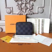 Louis Vuitton N63070 Zippy Coin Purse Damier Graphite Canvas