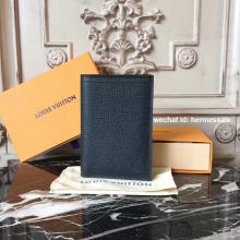 AAA Louis Vuitton M64137 PASSPORT COVER Utah Leather Navy LV1368