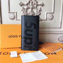 Louis Vuitton X Supreme Brazza Wallet Epi Black M60622