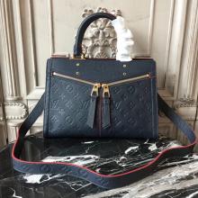 Louis Vuitton M54195 Sully PM Monogram Empreinte Leather Marine Rouge