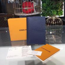 AAA Louis Vuitton M64504 Passport Cover Taiga Leather Ocean LV1564