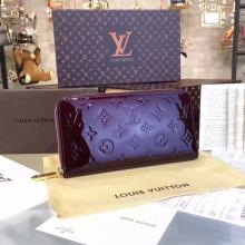 Replica Louis Vuitton M93522 Zippy Wallet Monogram Vernis Leather Amarante