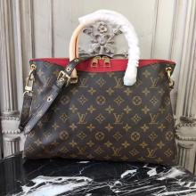 Louis Vuitton M41175 Pallas Monogram Canvas And Leather Handbag Cherry