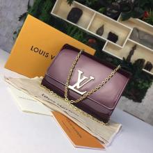 Replica Louis Vuitton M51603 Louise Chain PM Patent Leather Amarante