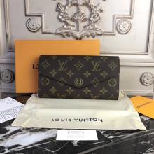 Replica Louis Vuitton M62234 Sarah Wallet Monogram Canvas Fuchsia