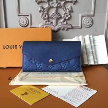 Louis Vuitton M62125 Sarah Wallet Monogram Empreinte Leather Marine Rouge