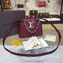 AAA Louis Vuitton M42935 Capucines Mini Chain Taurillon Leather Amarante