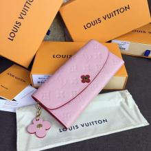 Louis Vuitton M64162 Emilie Wallet Monogram Empreinte Leather Rose Poudre