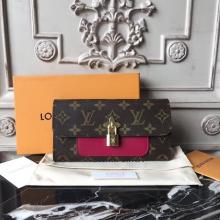 Louis Vuitton M62566 Flower Wallet Monogram Canvas Fuchsia Replica