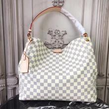 AAA Louis Vuitton N42233 Graceful MM Damier Azur Canvas Rose Ballerine