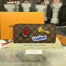 AAA Louis Vuitton N60147 Clemence Wallet Damier Ebene Canvas