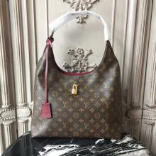 AAA Louis Vuitton M43547 Flower Hobo Monogram Canvas Bordeaux