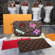 AAA Louis Vuitton N60129 Pochette Felicie Damier Ebene Canvas